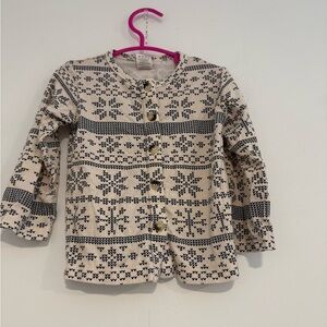 kate quinn Cream and blue Patterned toddler cardigan 18-24 months | unisex